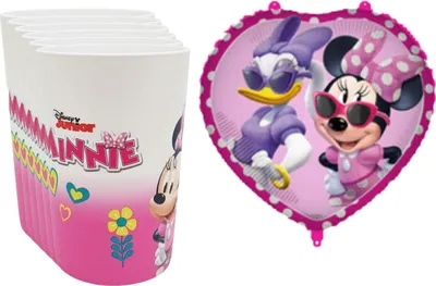 Produktbild von 7-tlg. Minnie Junior Party Set für Kindergeburtstag