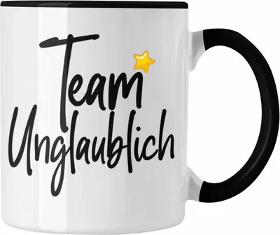 Produktbild von Trendation - Tasse Geschenk für Bestes Team Geschenkidee Dankeschön (Schwarz)