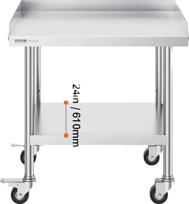 Produktbild von Arbeitstisch, verstellbare Regale, schwenkbare Rollen, 24 x 28 Zoll