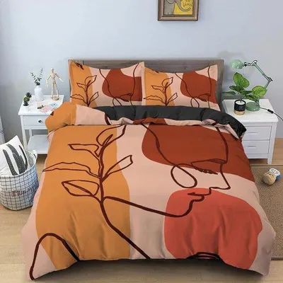 Produktbild von Orangerotes Dekanliegedekbedovertrek 220x240 cm