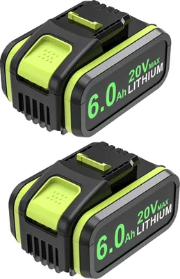 Produktbild von Batterie, 6000mAh Kapazität, kompatibel mit mehreren Elektrowerkzeugen, 2Pack 6000mAh