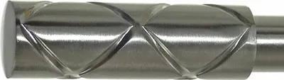 Produktbild von Endstück f. 19mm Gardinenstangen Edelstahl Look Kappe Kristall - Designs wählbar