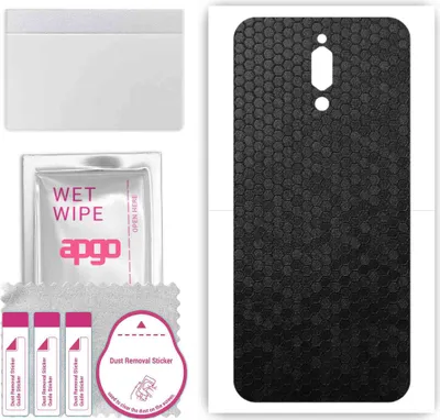 Produktbild von apgo Rückseite Schutzfolie, Skin, kompatibel mit ZTE nubia Red Magic 5G, Hinten Displayschutzfolie aus Vinylfolie, kratzfest, einfache Montage - Schwarze Honigwabe