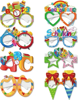 Productafbeelding van Eerste schooldecoratie 2026 - Set van 8 - Eerste schoolkind bril