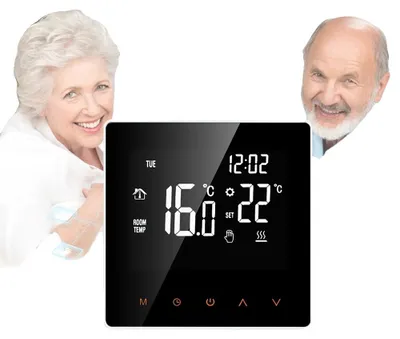 Produktbild von Intelligenter Thermostat, WLAN-fähig, programmierbare Zeitplanung, schwarz