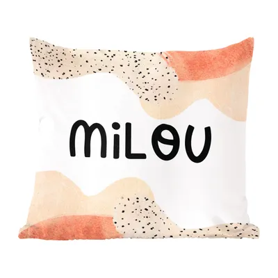 Produktbild von MuchoWow® Zierkissen Sofakissen Wohnzimmer Dekokissen 40x40 cm Milou - Pastell - Mädchen - Foto Kissen - Schlafzimmer Dekoration
