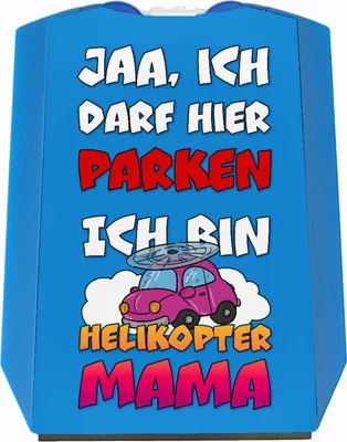 Produktbild von Ich bin Helikoptermama Parkscheibe mit Eiskratzer und 2 Einkaufswagenchips