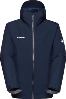 Treeline HS Hooded Jacket von Mammut; navyfarbene Hardshelljacke für Herren mit Kapuze.