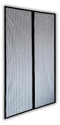 Zdjęcie produktu dla Moskitiera kurtynowa z mocowaniem magnetycznym 140 x 250 cm do użytku na zewnątrz i wewnątrz – czarna