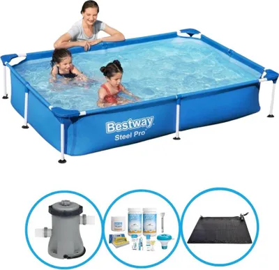 Zdjęcie produktu dla Bestway Pool Steel Pro 221x150x43 cm - Pakiet basenowy