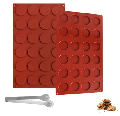 Silikon-Backform-Set, 24 Förmchen, Antihaft, mit Zange