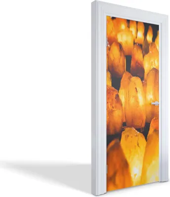 Produktbild von Türdeko Aufkleber Selbstklebende Wandsticker Personalisiert - Salzlampen - 85 x 205 cm