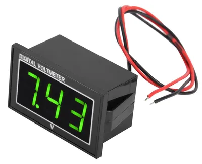 Immagine prodotto di 1 display LED digitale da 0,56 pollici, voltmetro impermeabile, misuratore di tensione CC (2,5-30 V, verde)