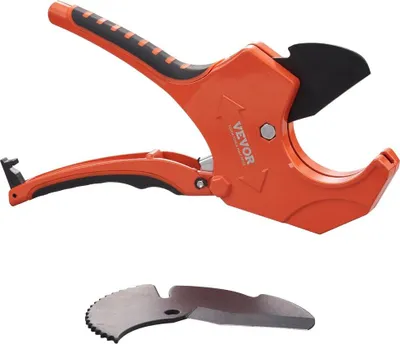Obrázek produktu pro Řezačka na PVC trubky Řezačka na PVC trubky s ráčnou 0-2-1/2" vnější průměr a náhradní čepel SK5