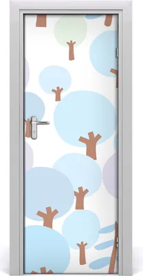 Produktbild von Tulup Türaufkleber 75x205 cm Dekorative Aufkleber Selbstklebend Wasserdichte Tapete Abnehmbar Schlafzimmer Wohnzimmer Wohnkultur - Bäume Wand