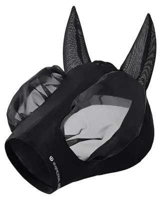 Productafbeelding van Vliegenmasker paard - Paardenmasker - Elastisch - Zwart