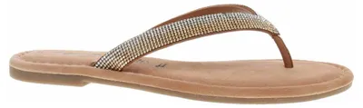 Produktbild von Tamaris Damen Pantolette Leder Zehentrenner Strassstein Besatz 1-27129-44, Größe:40 EU, Farbe:Rosa