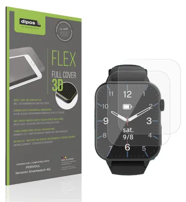 Immagine prodotto di 2x Pellicola protettiva opaca per PEIKVOUL Senioren Smartwatch 4G Protezione Antiurto Anti-Shock