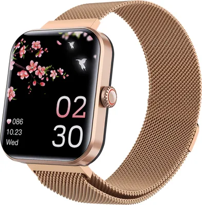 Immagine prodotto di Smartwatch per donne e uomini, schermo da 1,91 pollici, orologio intelligente con funzione di misurazione della frequenza cardiaca e della pressione sanguigna, oltre 50 modalità di esercizio, per Android e iOS,