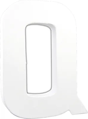 Produktbild von Décopatch 3x Weißes Pappmaché, Buchstabe Q, 20,5cm - Weiß AC716C