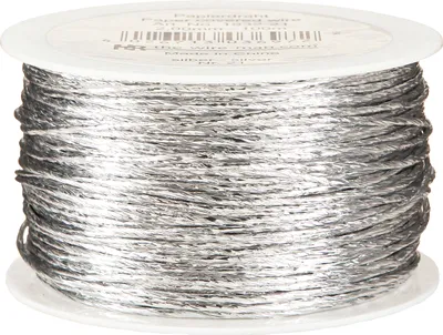 Produktbild von Dekodraht Silber umwickelt Ø2mm 100m für Basteln, Deko, Weihnachtsdekoration, biegsam, universell einsetzbar