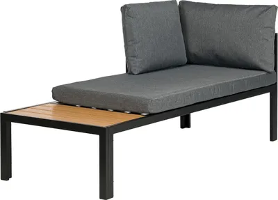 Produktbild von home24 Loungeset - 2-teilig - Polywood / Polyester - Grau