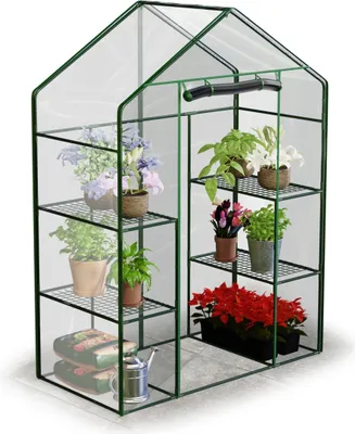 Produktbild von Gewächshaus zwei Regale 140 x 71 x 195 cm Plonos 4922