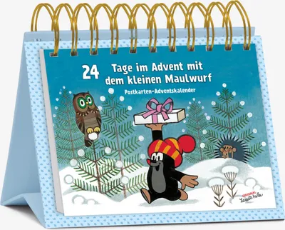 Produktbild von Postkarten-Adventskalender "24 Tage im Advent mit dem kleinen Maulwurf"