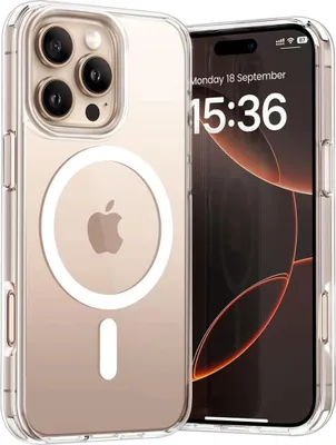 Produktbild von Schutzhülle für iPhone 16 Pro Max kompatibel mit MagSafe – Transparente Silikon Handyhülle