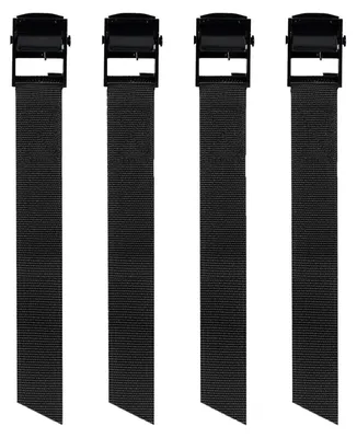 Immagine prodotto di 4 cinghie di fissaggio, lunghezza 50 cm, con chiusura a molla, capacità di carico 250 kg, colore nero
