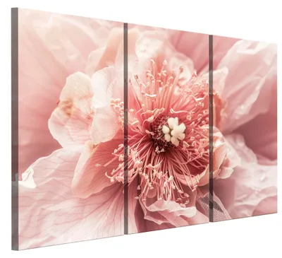 Produktbild von LUMASOUL Leinwand Bilder, Leinwandbild Geblümt Motiv, Wandbilder Holzrahmen und Webstuhl Wohnzimmer und Schlafzimmer, Bilder 120x80 cm Eklektisch Blumen 07