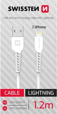 Obrázok produktu pre Datový kabel USB / lightning (bílý, 1,2m)