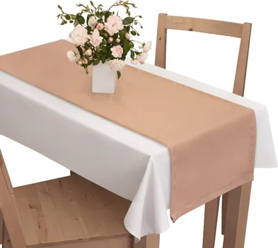 Zdjęcie produktu dla Voppi Beżowy bieżnik do salonu kuchni 40x130 cm słodki karmel