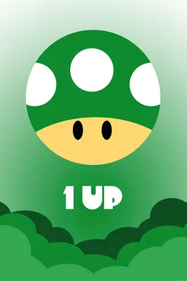 Zdjęcie produktu dla Gaming Kunstdruck Bild - One Up Icon (180 x 120 cm)