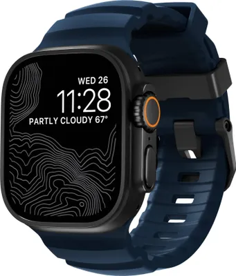 Image de Bracelet Nomad Rocky Point Apple Watch 46mm Bleu/Noir