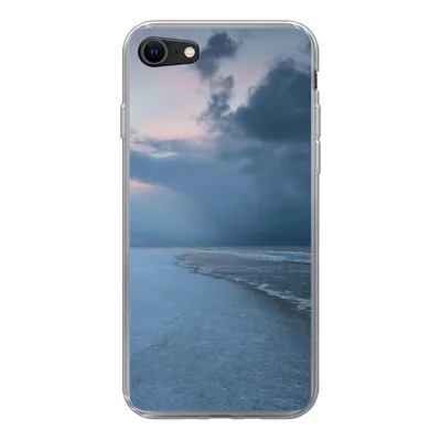 Produktbild von MuchoWow® Handyhülle Schutzhülle Hülle für iPhone SE 2020 Nordsee - Sturm - Wasser Silikon Softcase Handy Hülle - Kartenbesitzer