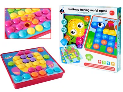 Image de Apprentissage des boutons pour les petites mains mosaïque créative dans une boîte 104775
