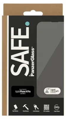 Produktbild von PanzerGlass SAFE. by ® Displayschutz iPhone 14 Pro | Ultra-Wide Fit, Apple, Apple - iPhone 14 Pro, Trockene Anwendung, Kratzresistent, Schockresistent, Transparent, 1 Stück(e)
