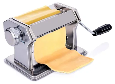 Produktbild von Nudelmaschine Manuell - Edelstahl - Tischklemme - Spaghetti, Ravioli, Lasagne