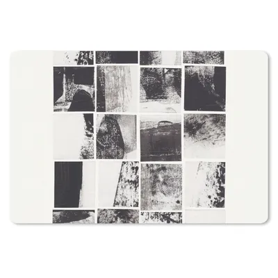 Produktbild von MuchoWow® Mauspad Mousepad Mosaik - Abstrakt - Schwarz - Weiß 27x18 cm - Mousepads - Maus Mat - Pad - Mausunterlage - Büroartikel - Desk Matten