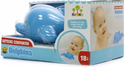 Produktbild von Schwimmender Delfin Badewannenspielzeug Batteriebetrieben - Lustiger Badespaß für Kinder