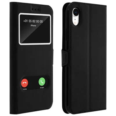 Immagine prodotto di Apple iPhone XR Flip Cover con doppia finestra e funzione stand - Nero