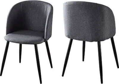 Produktbild von SIT Möbel 2er-Set Armlehnstuhl | gepolstert | Bezug Stoff dunkelgrau | 4-Fußgestell Stahl schwarz | B 63 x T 53 x H 84 cm | 19000-01 | Serie STUHL