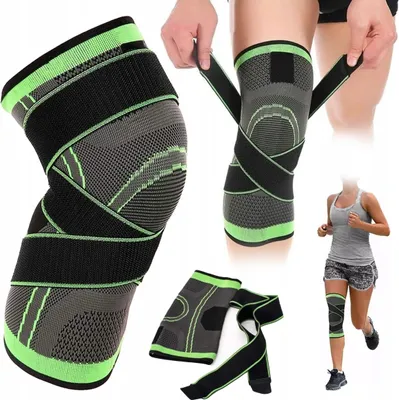 Produktbild von Kniebandage für Damen und Herren Sport Männer Gelenk Schmerzlinderung für Knieschmerzen Meniskusriss Arthritis Sehnenentzündung XXL Grün