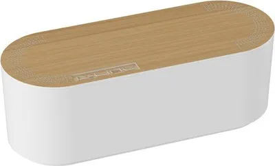 Produktbild von Famanu Kabelbox Kabelmanagementbox mit Holzdeckel - Klein, Weiß