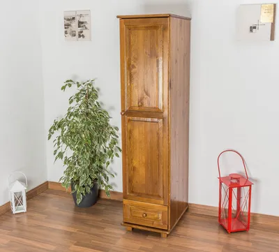 Produktbild von Dielenschrank Landhaus Kiefer, Farbe: Eiche 190x47x60 cm