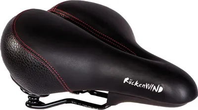 Produktbild von Bequemsattel P&P Rückenwind 802 schwarz/rot, Uni, 265x210mm, 700g