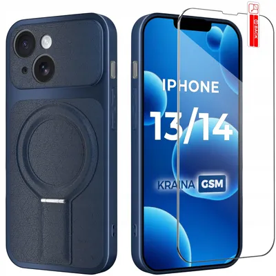 Produktbild von Hülle für iPhone 13 | 14 mit Magnetring für MagSafe + 9H-Glas