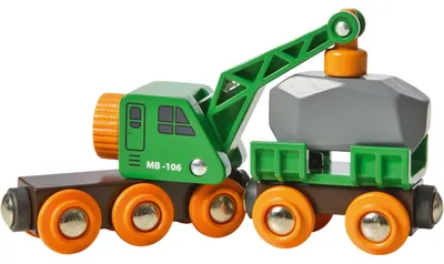 Immagine prodotto di Autogru verde Brio con rimorchio