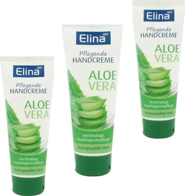 Produktbild von 3x75 ml Elina Aloe Vera Handcreme in Tube